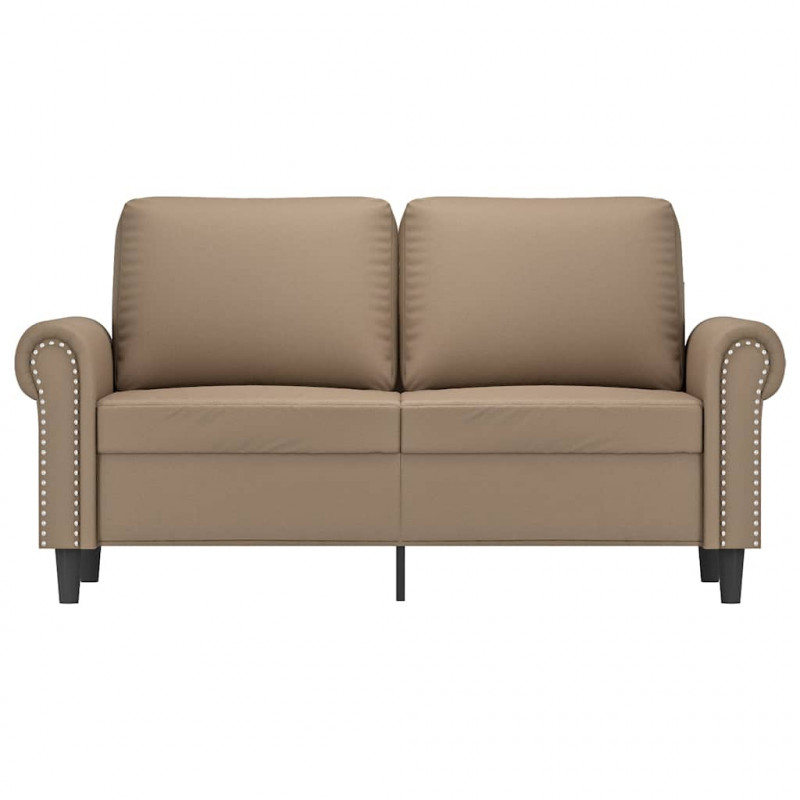 2-osobowa sofa, kolor cappuccino, 120 cm, sztuczna skóra