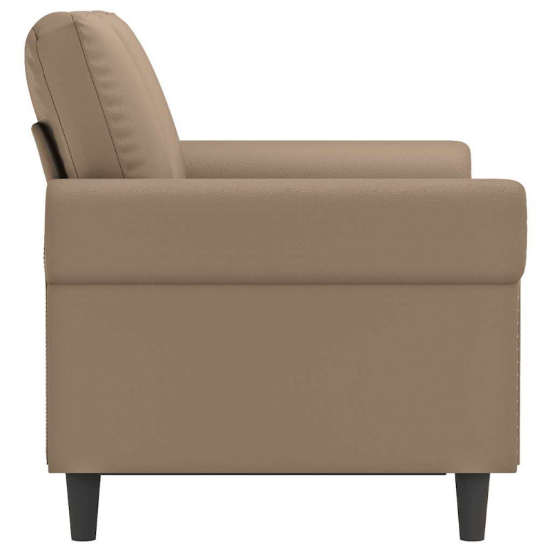 2-osobowa sofa, kolor cappuccino, 120 cm, sztuczna skóra