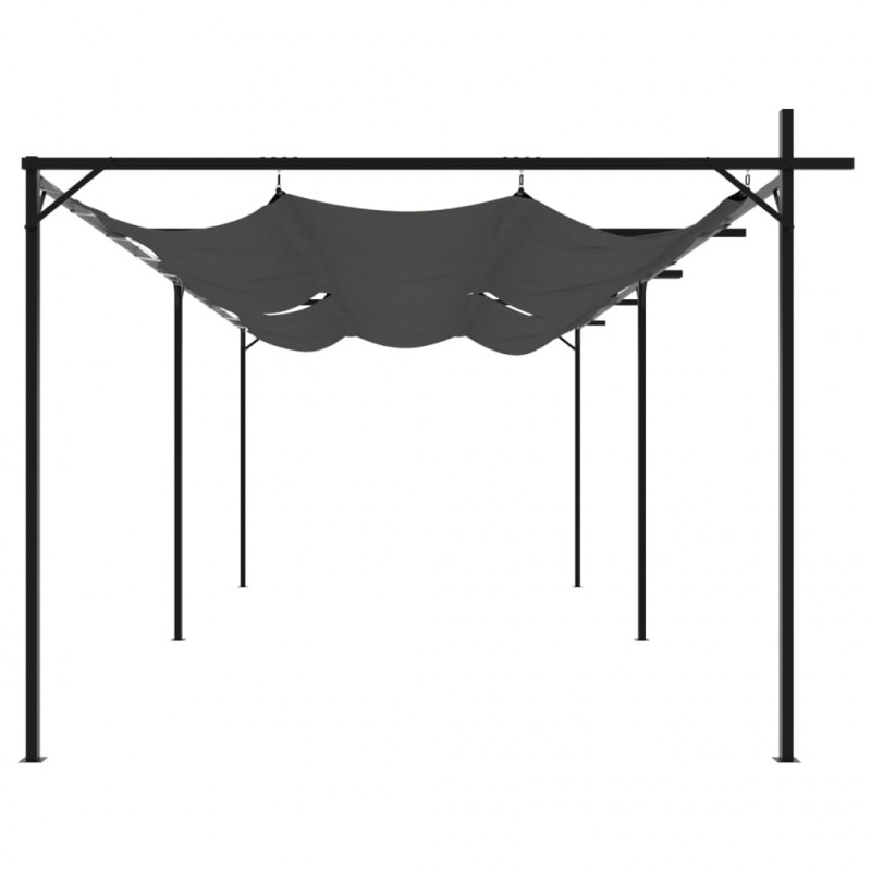 Pergola ze zwijanym dachem, antracytowa, 589x292x230 cm