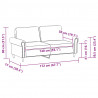 2-osobowa sofa, kremowy, 140 cm, sztuczna skóra