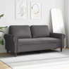 2-osobowa sofa, szary, 140 cm, sztuczna skóra