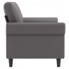2-osobowa sofa, szary, 140 cm, sztuczna skóra