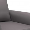2-osobowa sofa, szary, 140 cm, sztuczna skóra