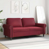 2-osobowa sofa, winna czerwień, 140 cm, sztuczna skóra