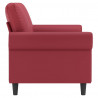 2-osobowa sofa, winna czerwień, 140 cm, sztuczna skóra