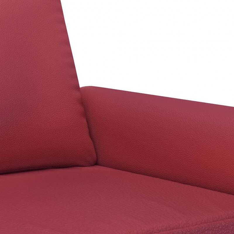 2-osobowa sofa, winna czerwień, 140 cm, sztuczna skóra