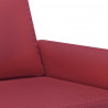 2-osobowa sofa, winna czerwień, 140 cm, sztuczna skóra