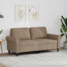 2-osobowa sofa, kolor cappuccino, 140 cm, sztuczna skóra