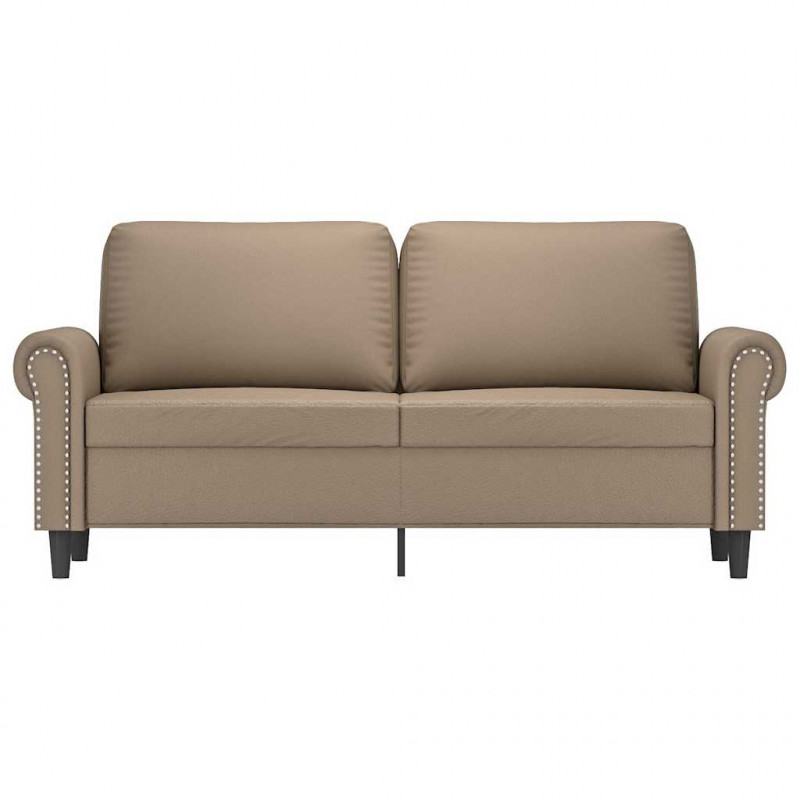 2-osobowa sofa, kolor cappuccino, 140 cm, sztuczna skóra
