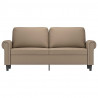 2-osobowa sofa, kolor cappuccino, 140 cm, sztuczna skóra