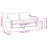 2-osobowa sofa, kolor cappuccino, 140 cm, sztuczna skóra