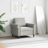 Fotel, jasnoszary, 60 cm, obity aksamitem