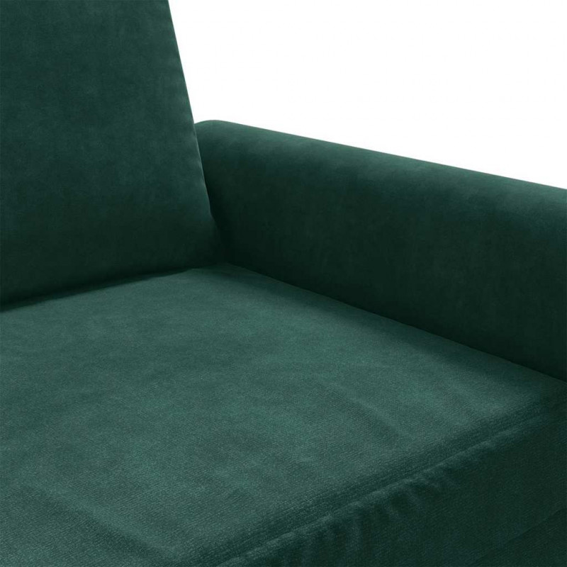 Fotel, ciemnozielony, 60 cm, obity aksamitem