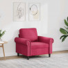 Fotel, winna czerwień, 60 cm, obity aksamitem