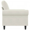 Fotel, kremowy, 60 cm, obity aksamitem