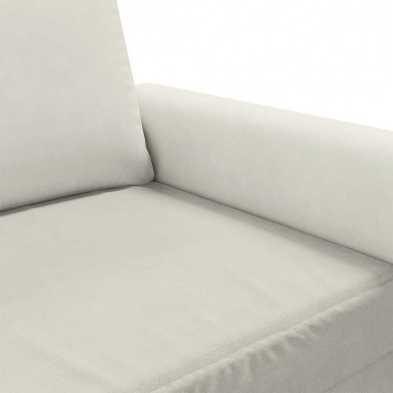 Fotel, kremowy, 60 cm, obity aksamitem