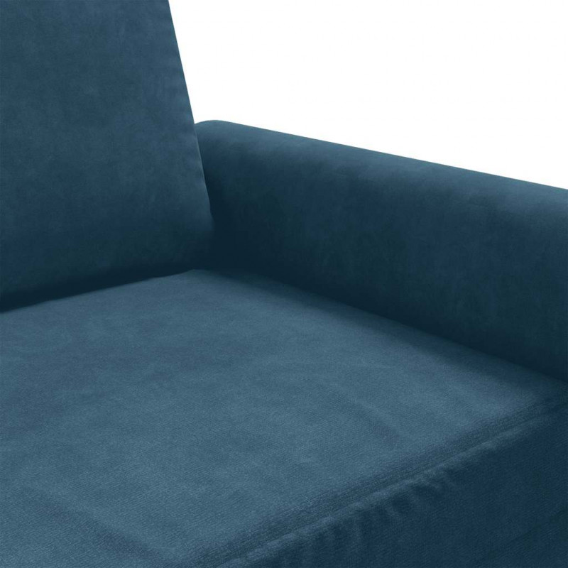 Fotel, niebieski, 60 cm, obity aksamitem