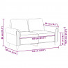Sofa 2-osobowa, czarna, 120 cm, tapicerowana aksamitem