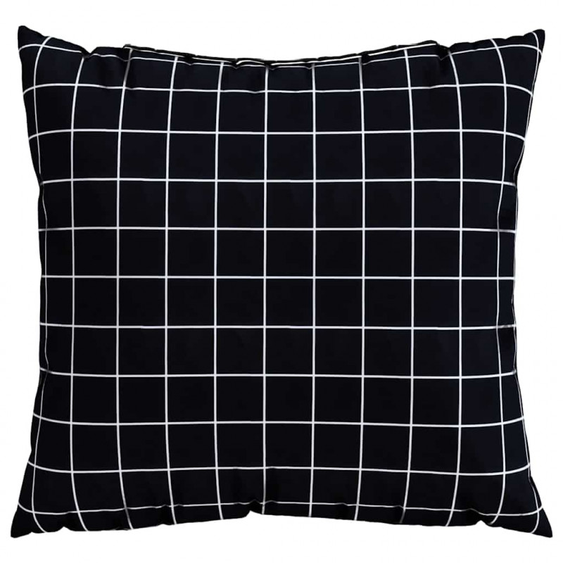 Poduszki rozrzucone Kratka 4 pcs Czarna kratka 40 x 40 cm