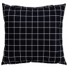 Poduszki rozrzucone Kratka 4 pcs Czarna kratka 40 x 40 cm