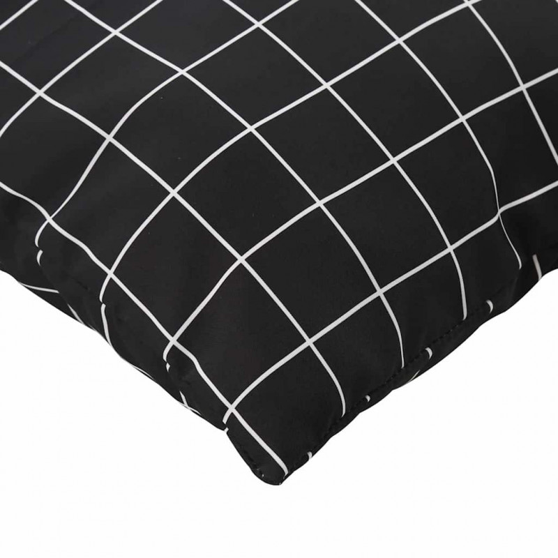 Poduszki rozrzucone Kratka 4 pcs Czarna kratka 40 x 40 cm