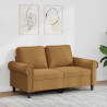 Sofa 2-osobowa, brązowy, 120 cm, tapicerowana aksamitem