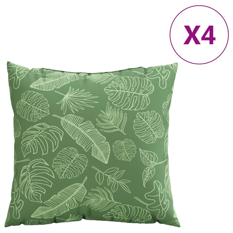 Poduszki rozrzucone Liść 4 pcs Wzór liścia 40 x 40 cm