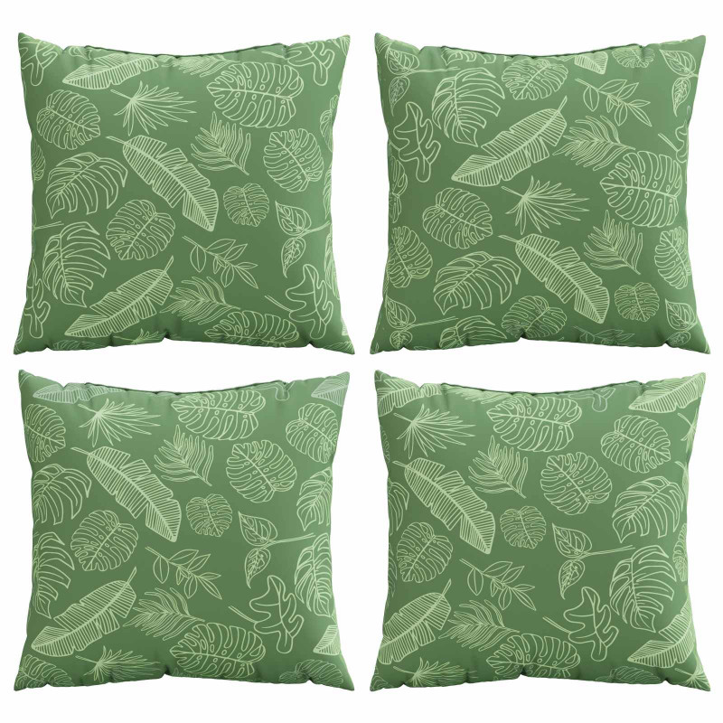 Poduszki rozrzucone Liść 4 pcs Wzór liścia 40 x 40 cm