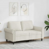 Sofa 2-osobowa, kremowy, 120 cm, tapicerowana aksamitem