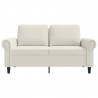 Sofa 2-osobowa, kremowy, 120 cm, tapicerowana aksamitem