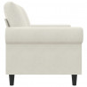 Sofa 2-osobowa, kremowy, 120 cm, tapicerowana aksamitem