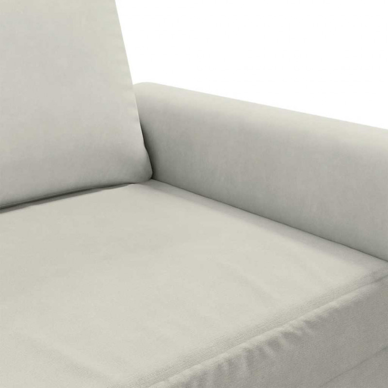 Sofa 2-osobowa, kremowy, 120 cm, tapicerowana aksamitem