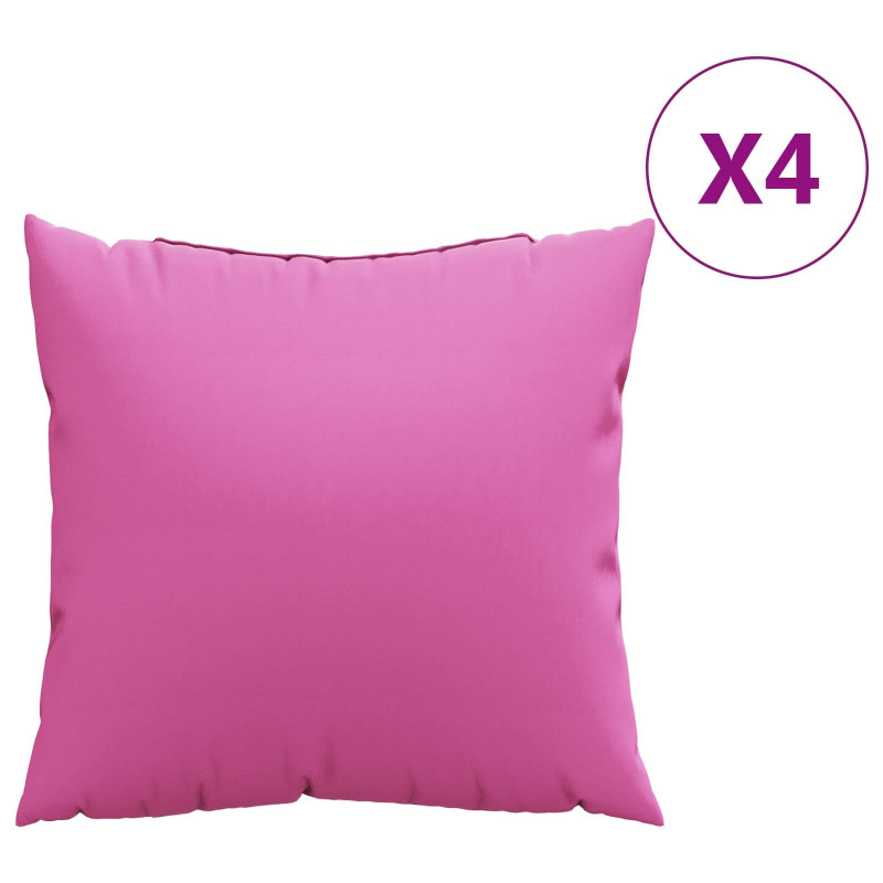 Poduszki rozrzucone Gładki z poduszką 4 pcs Różowy 40 x 40 cm