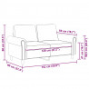 Sofa 2-osobowa, kremowy, 120 cm, tapicerowana aksamitem