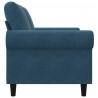 Sofa 2-osobowa, niebieski, 120 cm, tapicerowana aksamitem