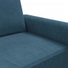 Sofa 2-osobowa, niebieski, 120 cm, tapicerowana aksamitem