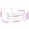 Sofa 2-osobowa, niebieski, 120 cm, tapicerowana aksamitem