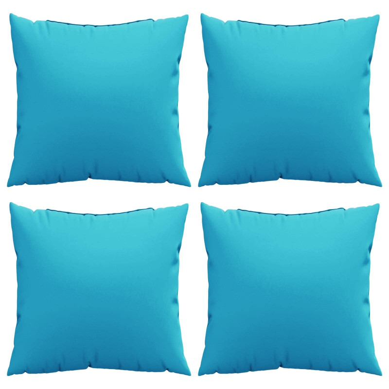 Poduszki rozrzucone Gładki 4 pcs Turkusowy 40 x 40 cm