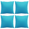 Poduszki rozrzucone Gładki 4 pcs Turkusowy 40 x 40 cm