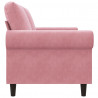 Sofa 2-osobowa, różowy, 140 cm, tapicerowana aksamitem