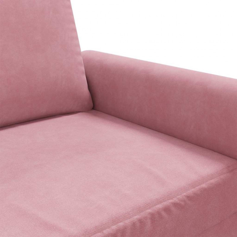 Sofa 2-osobowa, różowy, 140 cm, tapicerowana aksamitem