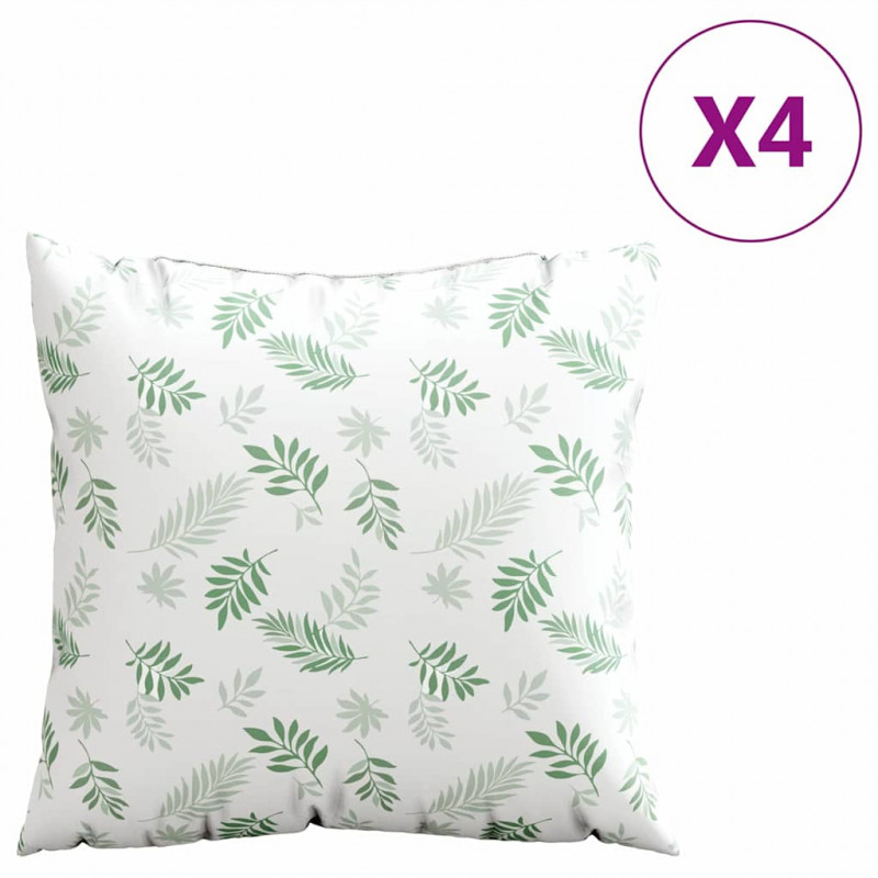 Poduszki rozrzucone Liść 4 pcs Wzór liścia 50 x 50 cm