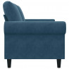 Sofa 2-osobowa, niebieski, 140 cm, tapicerowana aksamitem