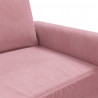 Sofa 3-osobowa, różowa, 180 cm, obita aksamitem