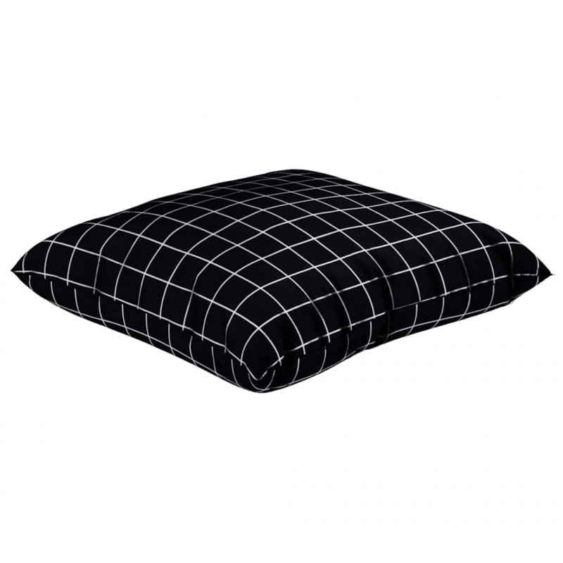 Poduszki rozrzucone Kratka 4 pcs Czarna kratka 60 x 60 cm