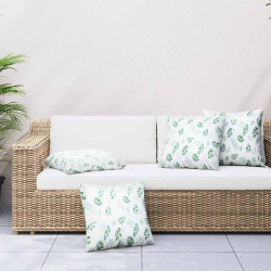 Poduszki rozrzucone Liść 4 pcs Wzór liścia 60 x 60 cm
