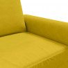 Sofa 3-osobowa, żółty, 180 cm, tapicerowana aksamitem