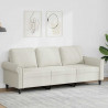 Sofa 3-osobowa, kremowy, 180 cm, tapicerowana aksamitem