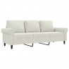 Sofa 3-osobowa, kremowy, 180 cm, tapicerowana aksamitem