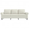 Sofa 3-osobowa, kremowy, 180 cm, tapicerowana aksamitem